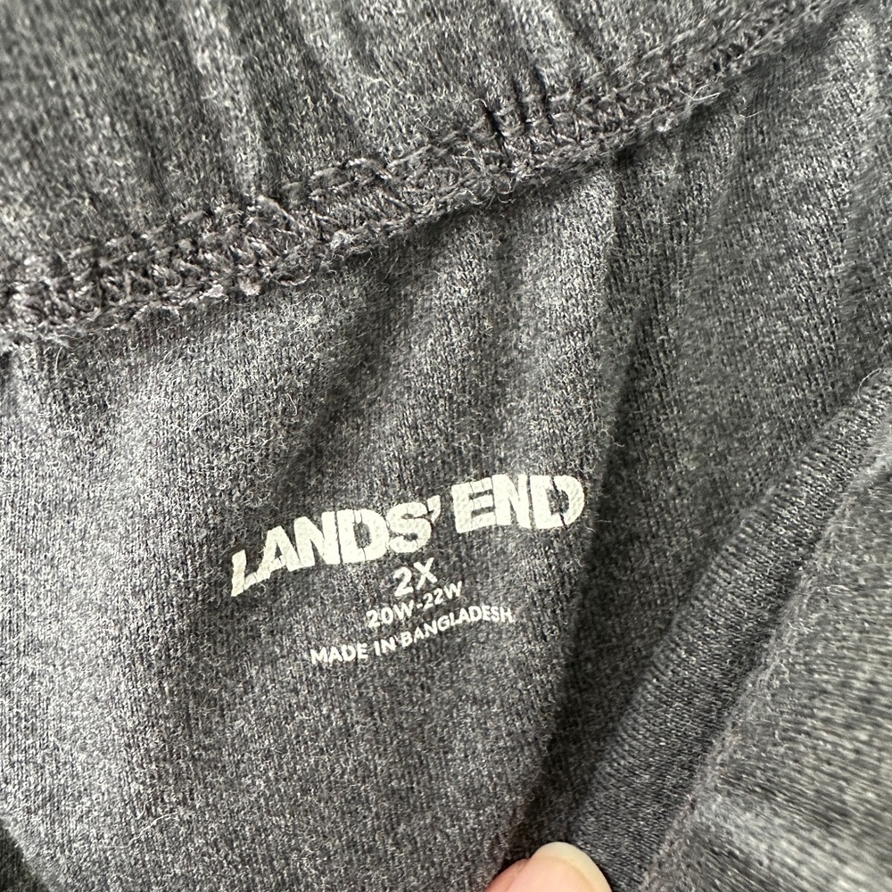 Lands' End Women's Charcoal Sports Knit Capri - Picture 4 of 6